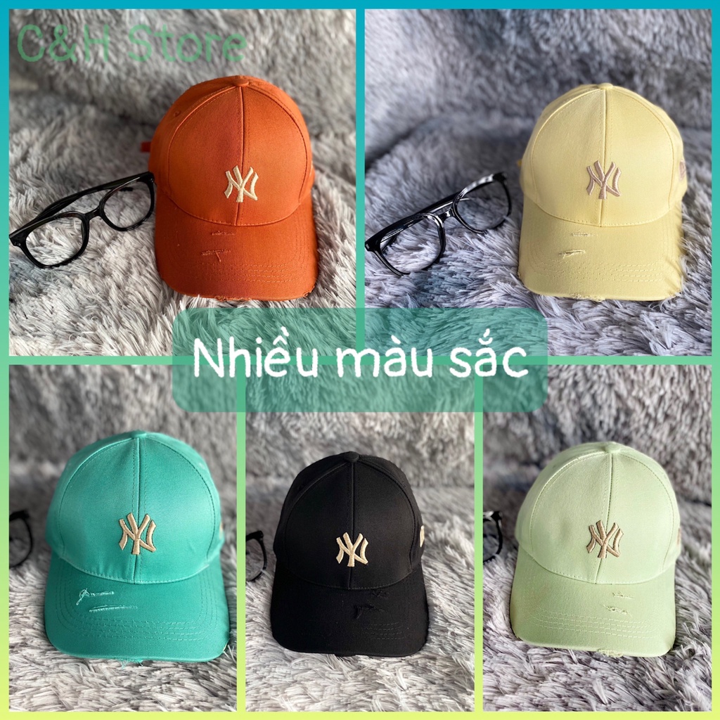 Mũ lưỡi trai nam nữ, nón kết lưỡi trai thêu chữ NY form unisex phong cách Ulzzang Hàn Quốc cá tính năng động NNY25