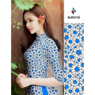 vải áo dài hoa nhí
