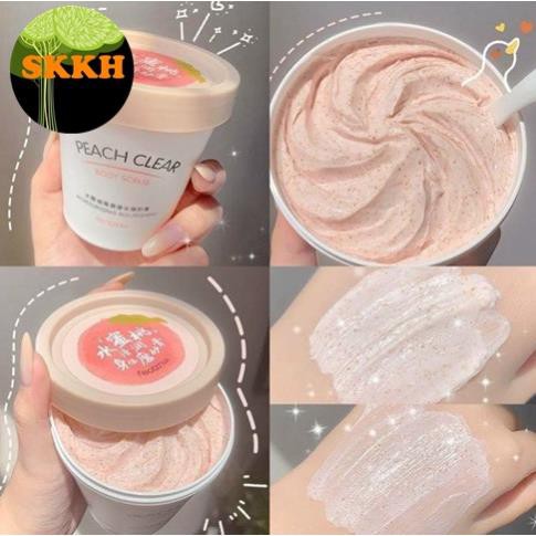 Kem Tẩy Tế Bào Chết Từ Trái Đào Body Peach Feotznw Peach Clear Body Scrub (200ml) Dưỡng Ẩm Làm Trắng Da skkh