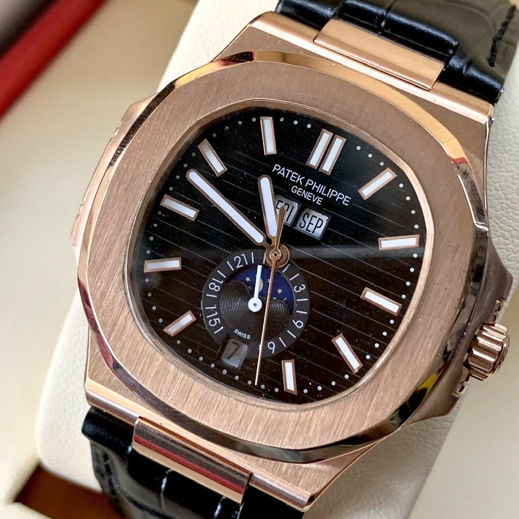 Đồng hồ nam Automatic cơ máy nhật Patek vuông trơn size 42mm bảo hành 24 tháng
