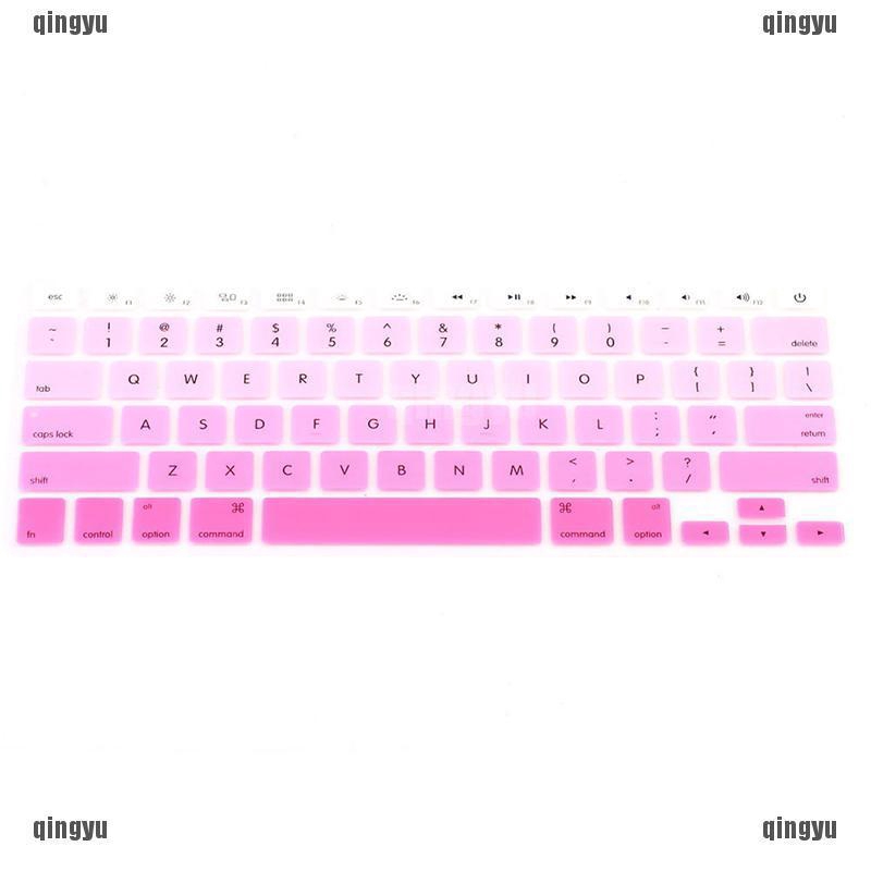 Tcmy ❤♣ Miếng Bọc Bảo Vệ Bàn Phím Bằng Silicon Màu Cầu Vồng Cho iMac Macbook Pro