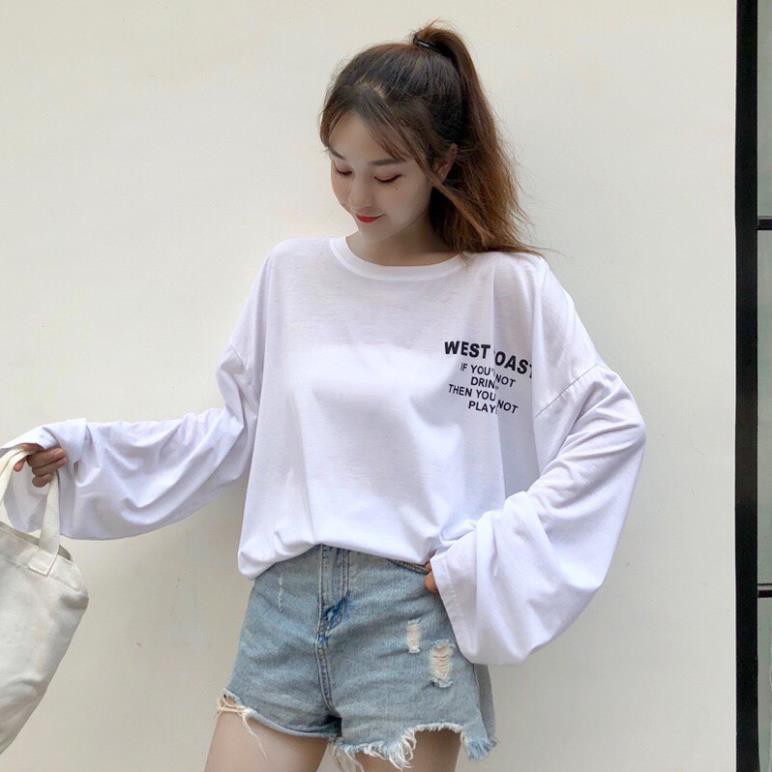 Áo Thun Tay Dài West Coast, form rộng, phù hơp cho nam nữ ATD24 - Áo Phôn tay dài form rộng unisex Ulzzang , phù hợp cho | BigBuy360 - bigbuy360.vn