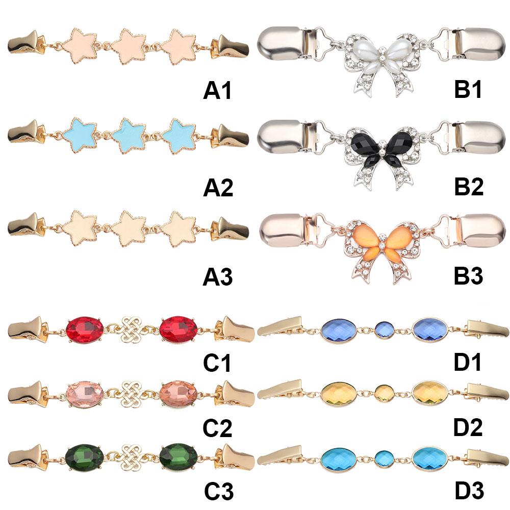 CACTU Kẹp Vịt Đính Đá Lấp Lánh Trang Trí Khăn Choàng / Áo Khoác Cardigan