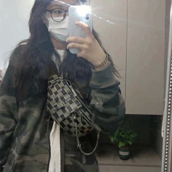 ZHELIHANGFEI Áo Thun Tay Dài Form Rộng Họa Tiết Rằn Ri Theo Phong Cách Retro Mỹ Dễ Phối Đồ