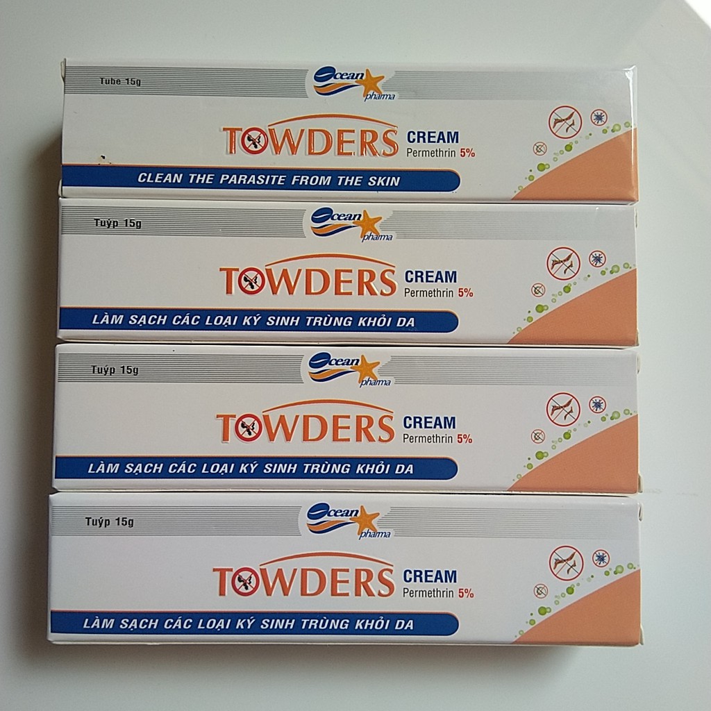 Kem Bôi Ngứa Ghẻ Towders Cream  DATE 2025 Kem Loại Bỏ Các Loại Rận Mu Và Làm Sạch Kí Sinh Trùng Khỏi Da Tuýp 15g