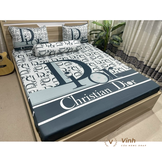 Bộ Chăn Ga Thun Ý 5D - Dior