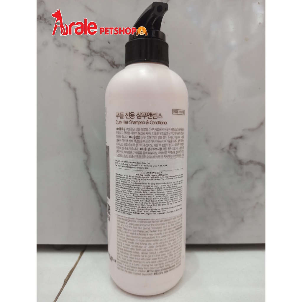 SỮA TẮM FORCANS DÀNH CHO CHÓ MÈO LÔNG XOĂN, CHÓ POODLE 550ML