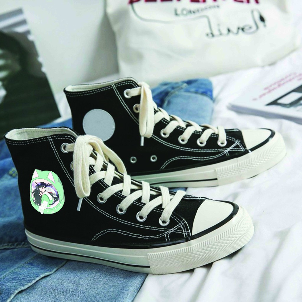 Giày thể thao cổ cao in hình HỆ THỐNG TỰ CỨU CỦA NHÂN VẬT PHẢN DIỆN size nam nữ 35 - 44 thời trang anime chibi