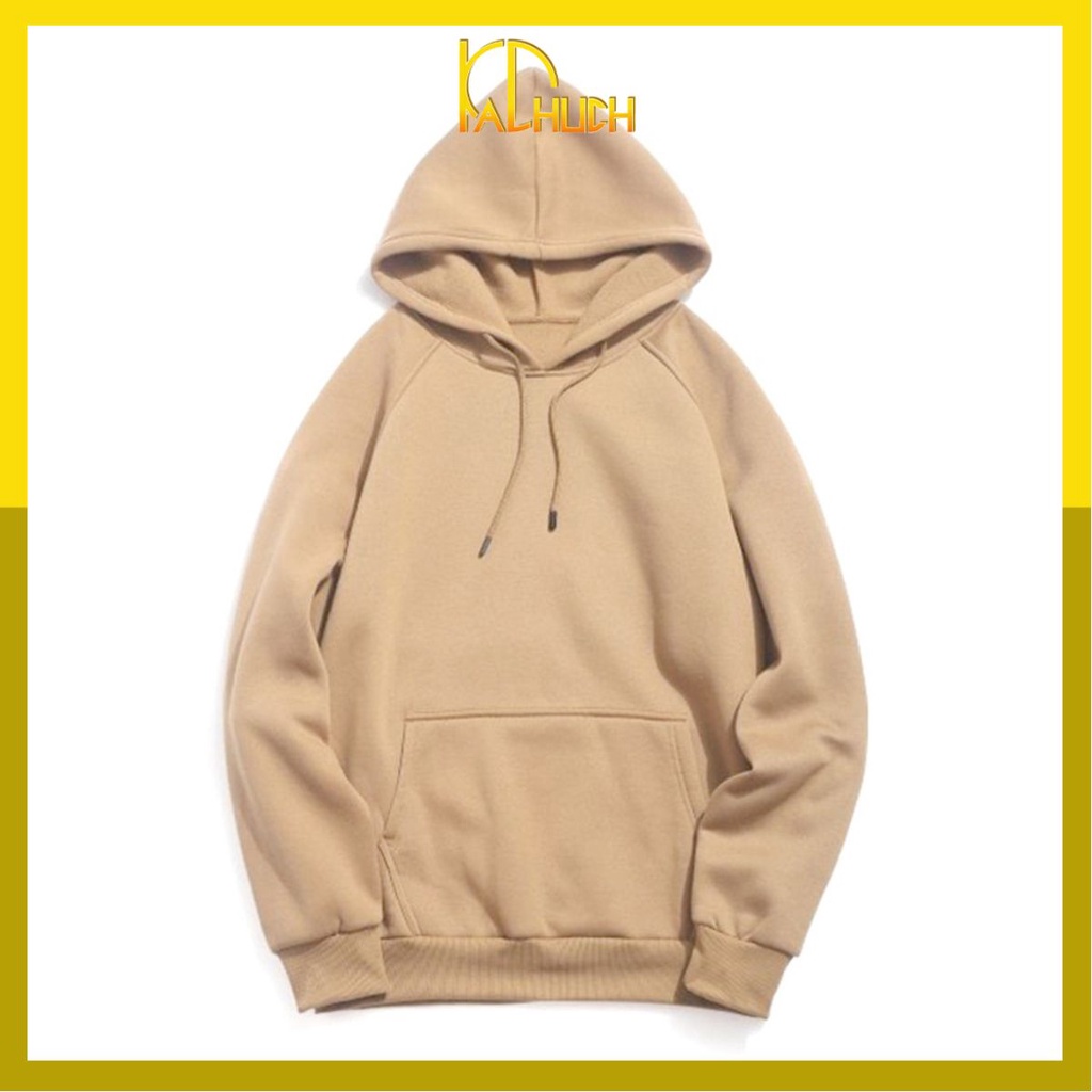 Áo Hoodie Trơn Màu Kem nam nữ size từ 35-70kg