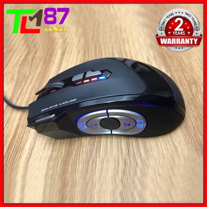 Chuột Máy Vi Tính Laptop Mouse Chơi Game BOSSTON GM900 Đèn LED 7 Màu - Chuột Gaming Có Dây Chuyên Game