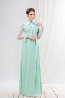 Áo dài kiểu pha lưới