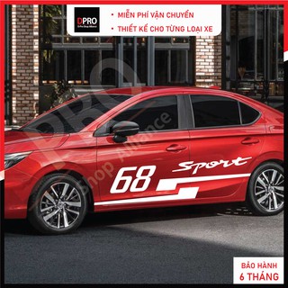 Tem xe Honda City phong cách thể thao-decal honda city