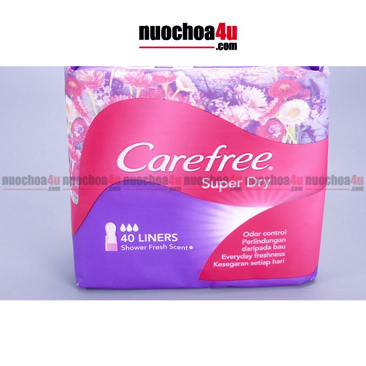 Băng vệ sinh Hàng Ngày CAREFREE - Super Dry 40 Liners- 40 Miếng