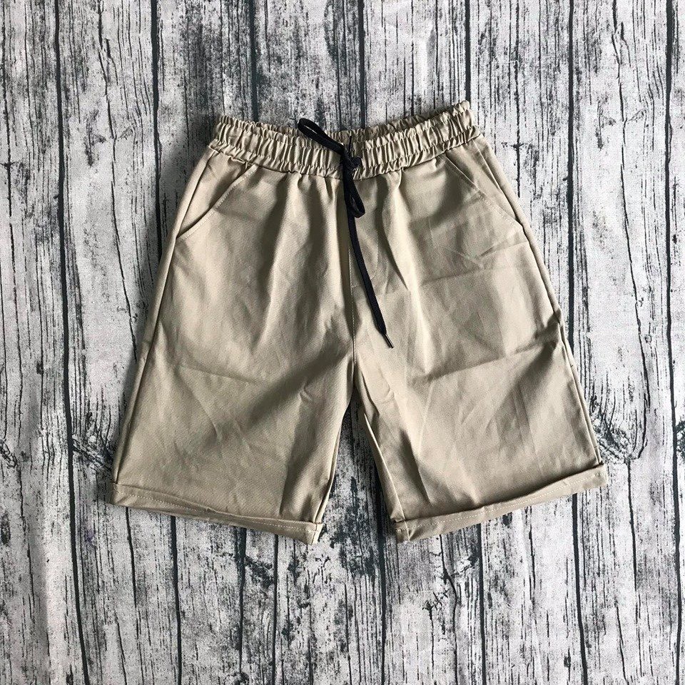 Quần Short Kaki Nam Nữ Supreme Unisex Chất Co Giãn