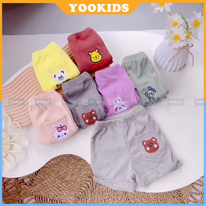 Quần đùi bé trai bé gái YOOKIDS chất cotton tăm xuất dư thấm hút mô hôi mềm mịn co giãn 4 chiều cho bé 0 1 2 3 4 tuổi