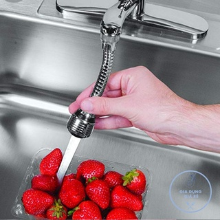 [SALE]  Vòi nước inox tăng áp bồn rửa chén Turbo Flex 360 vòi nối xoay 360 độ