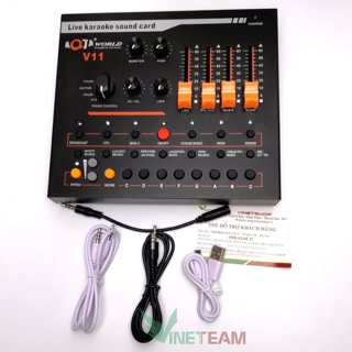 Sound Card Thu Âm AQTA V11 Đa Năng Hát Karaoke Và Livestream