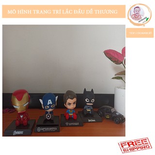Mô hình lắc đầu dễ thương kiêm đế điện thoại✴️FREESHIP✴️ Trang trí taplo ô tô và văn phòng