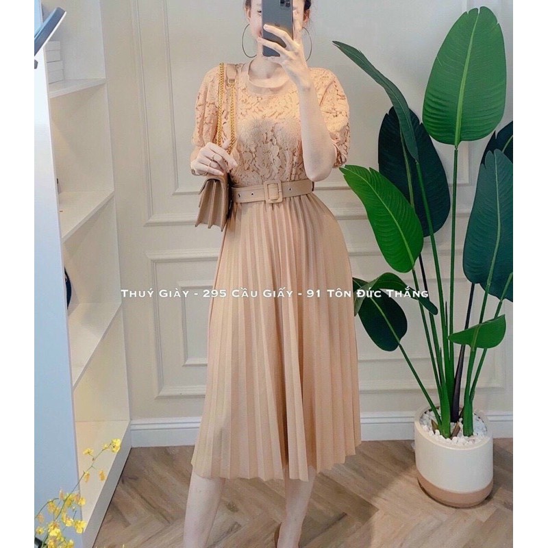 chân váy xếp ly kèm đai bigsize kèm ảnh mẫu bigsize | BigBuy360 - bigbuy360.vn