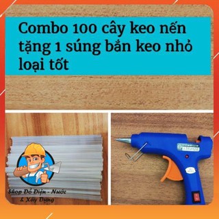 [COMBO] 100 cây keo nến + 1 súng bắn keo nhỏ