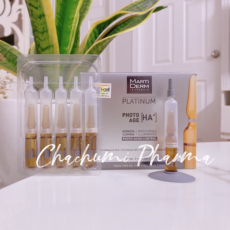 Martiderm platinum photo age ha+ ampoules 15% vitamin c nguyên chất chống lão hóa tách lẻ