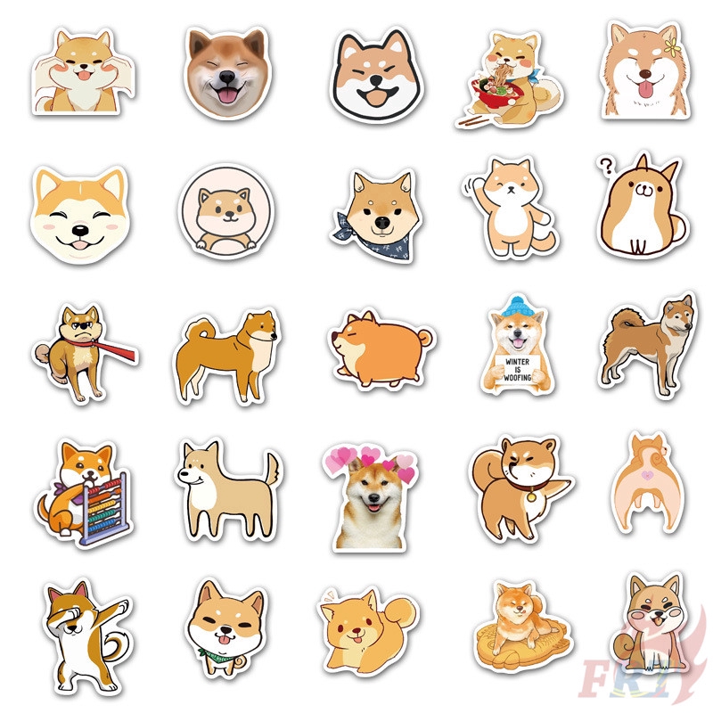 Set 50 Sticker Dán Hình Chó Shiba Inu