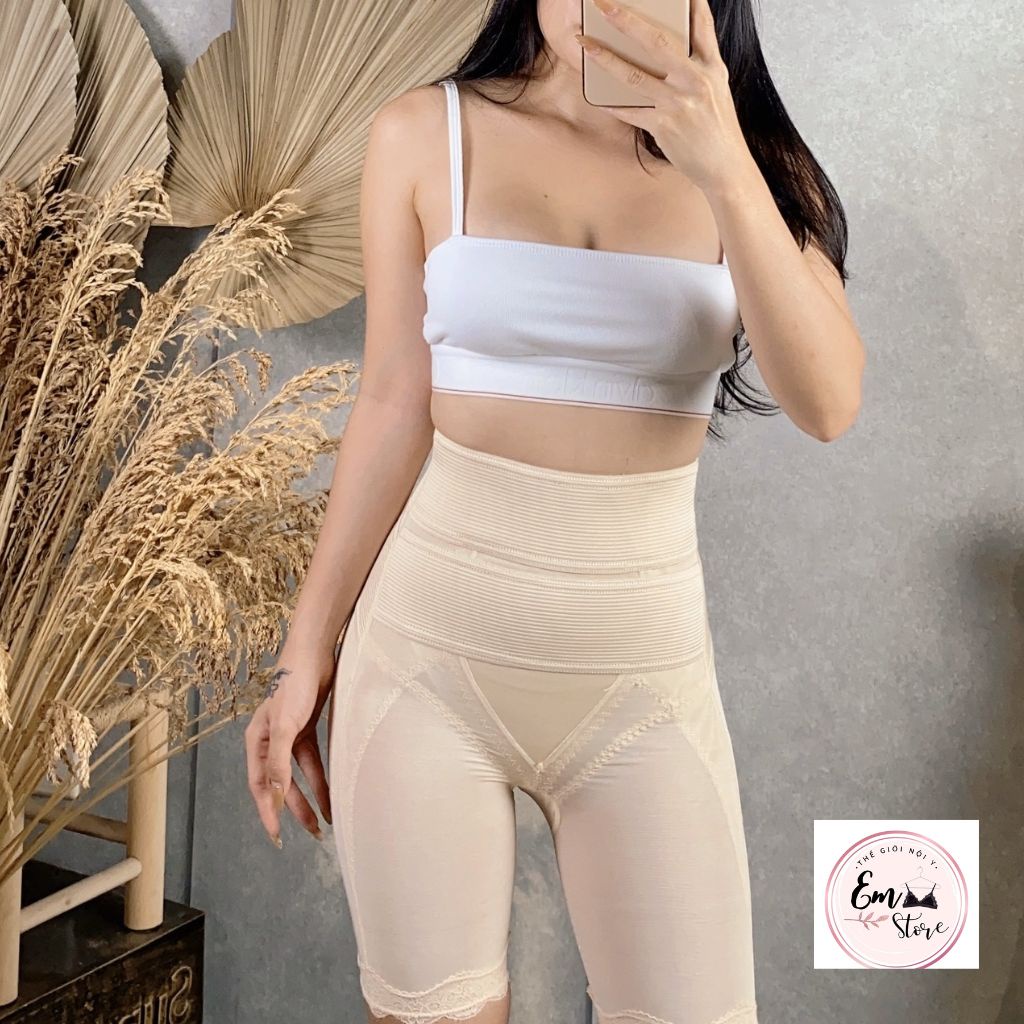 Quần Gen Bụng Cạp Cao Định Hình Body Nâng Mông Siết Eo