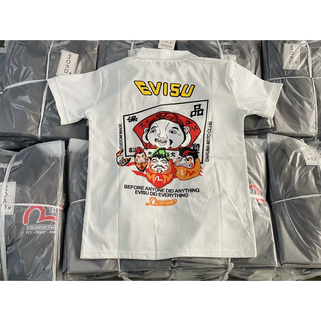 Áo thun nam ngắn tay cổ polo in logo evi.su, vải cotton mẫu đơn giản sang trọng, dày dặn co giãn bốn chiều VBSHOP03