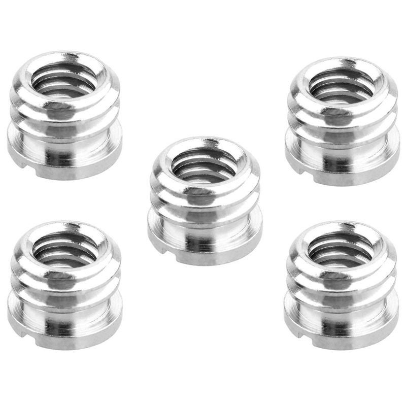 Set 5 phụ kiện chuyển đổi tròn từ 1 / 4 inch sang 3 / 8 inch cho Video