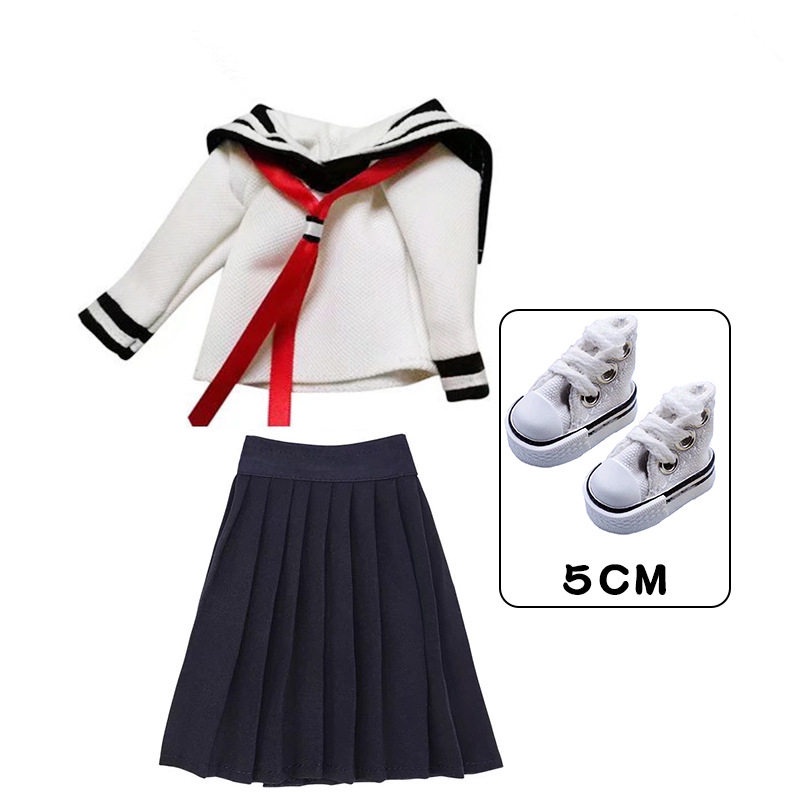 Bộ Đồng Phục Học Sinh 28cm Dành Cho Búp Bê Bjd Tỷ Lệ 1 / 6