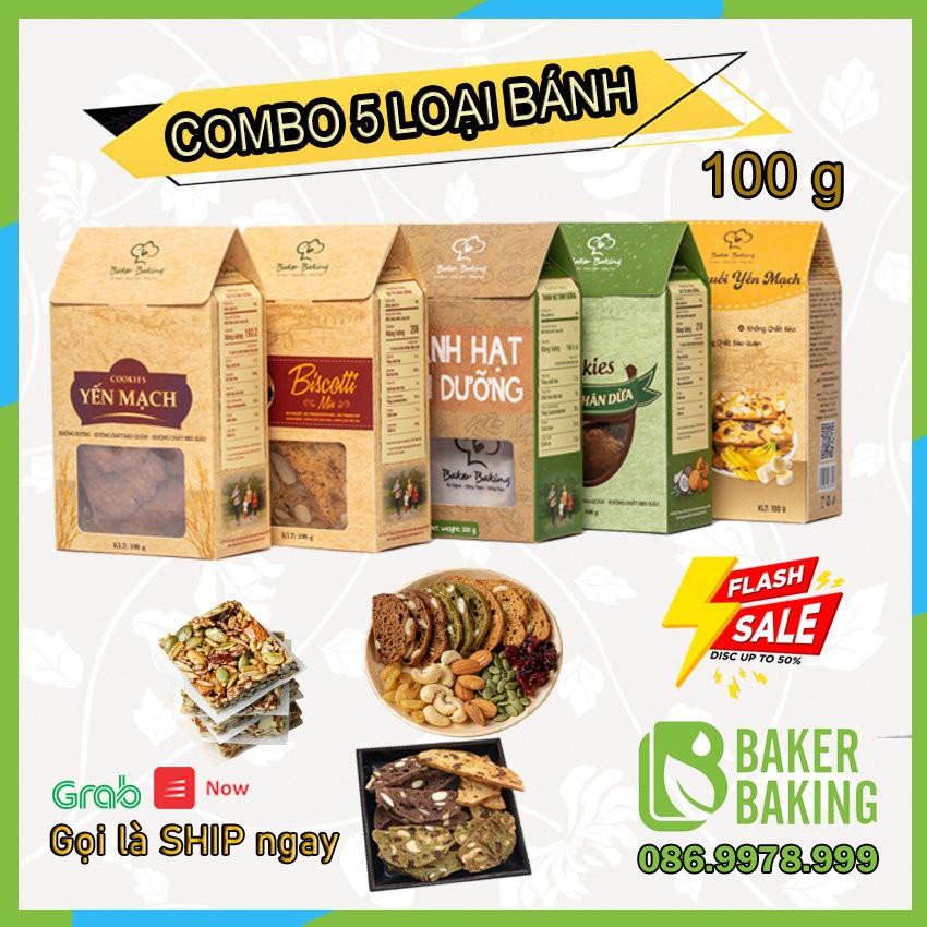 Bánh ăn kiêng giảm cân❤️FREESHIP❤Bánh biscotti không đường, nguyên cám 100%, combo 5 hộp bánh khối lượng : 100g