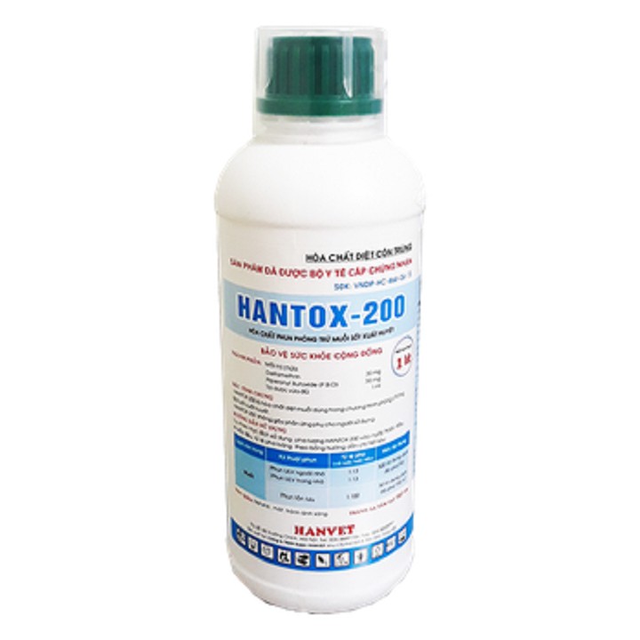 Hantox 200 1L - Thuốc phun ruồi, muỗi, kiến, gián, côn trùng, bọ chét hiệu quả