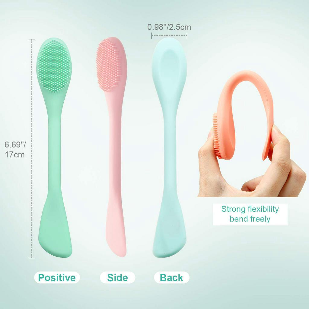 [Hàng mới về] Cọ hai đầu bằng silicon mềm mại dùng mát xa vùng mũi thoải mái tiện lợi