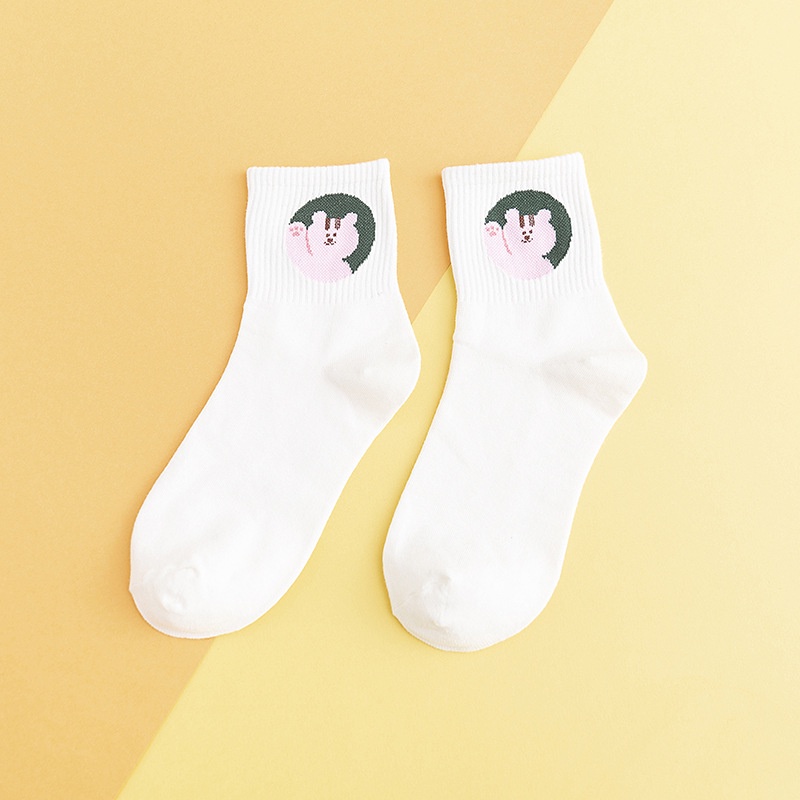 Vớ WAFNHA D68 cổ cao vừa họa tiết hoạt hình phong cách thể thao