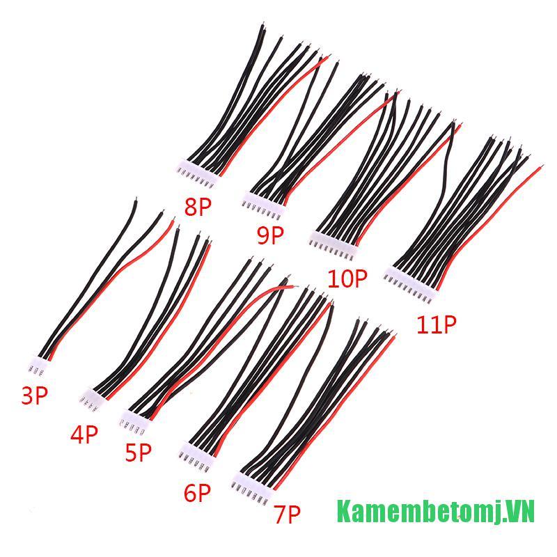 Set 5 Dây Cáp Sạc Pin Lipo 22awg Jst-Xh 2-10p