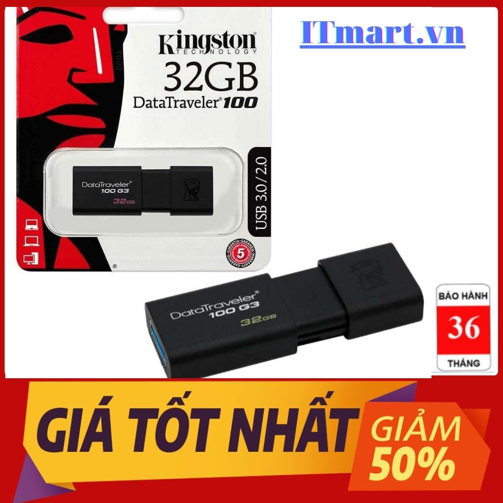 USB Kingston DT100G3 32GB 3.0 nhà phân phối Vĩnh Xuân