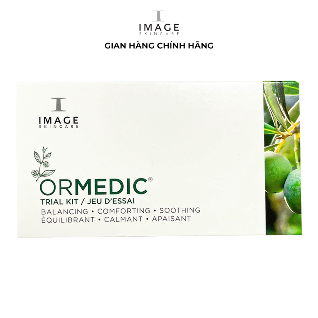 Bộ 4 món mỹ phẩm cân bằng và làm dịu Image Ormedic Trial Kit dành cho da nhạy cảm, bà bầu 7.4ml