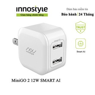 Sạc nhanh Innostyle USB-A 12W Minigo 2 - Smart AI Charging - (IC12SA) - Phân Phối Chính Hãng