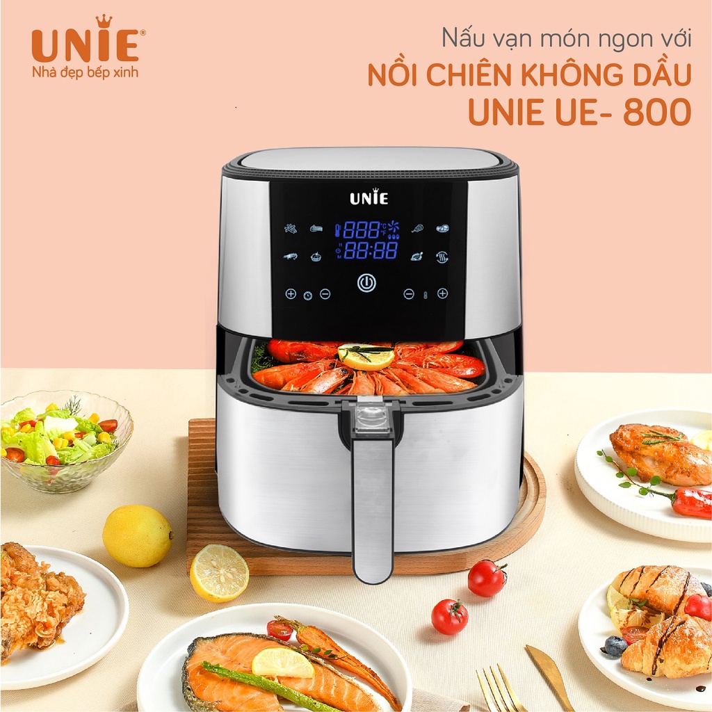 [Mã ELHADEV giảm 4% đơn 300K] Nồi chiên không dầu Unie UE-800 dung tích 8.0L