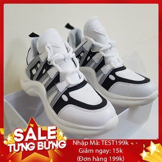 Giày Ulzzang Lv nữ màu trắng đế độn đẹp nhất 2019 Kèm hộp - hình thật