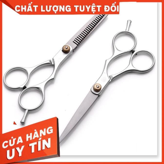 Bộ 2 Kéo Cắt Tóc, Kéo Cắt Và Tỉa Tóc Cao Cấp VS (Bộ 2 cái - Trắng) siêu bền đẹp