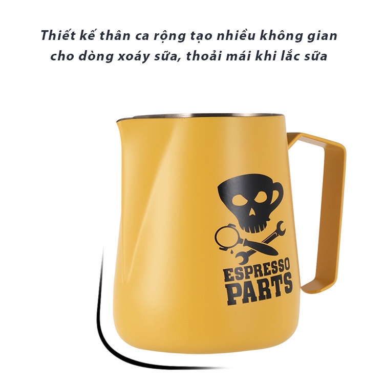 Ca Đánh Sữa Espresso Part 450ml Màu Vàng