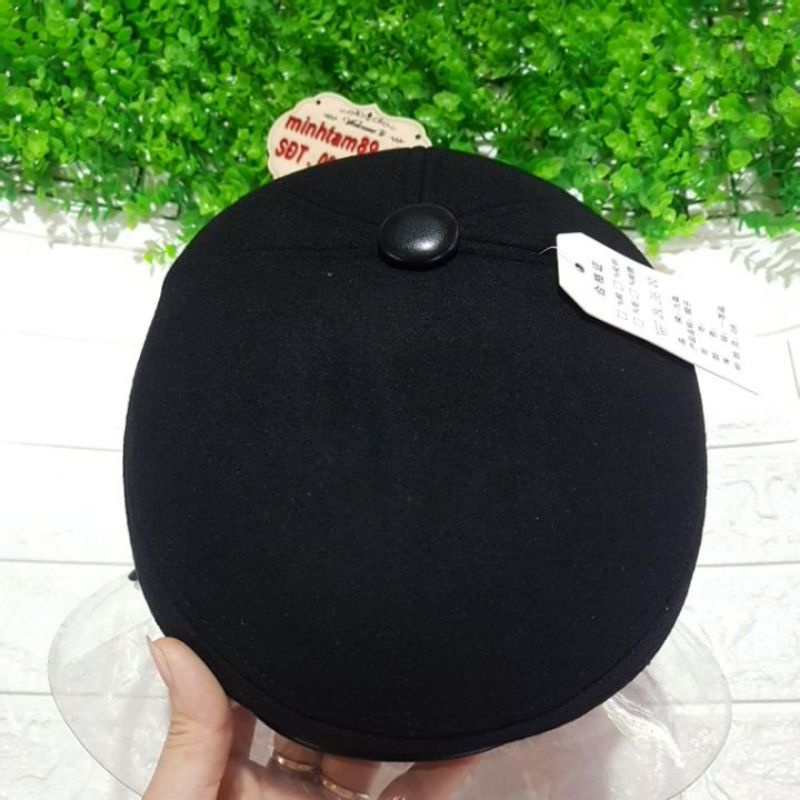 Mũ Beret  mỏ vịt nam  mùa đông cho các ông '" có che tai ấm áp"