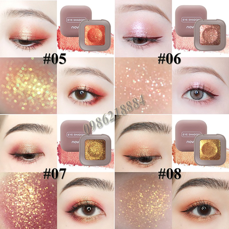 Phấn mắt nhũ lấp lánh Novo Eye Shadow ESN60