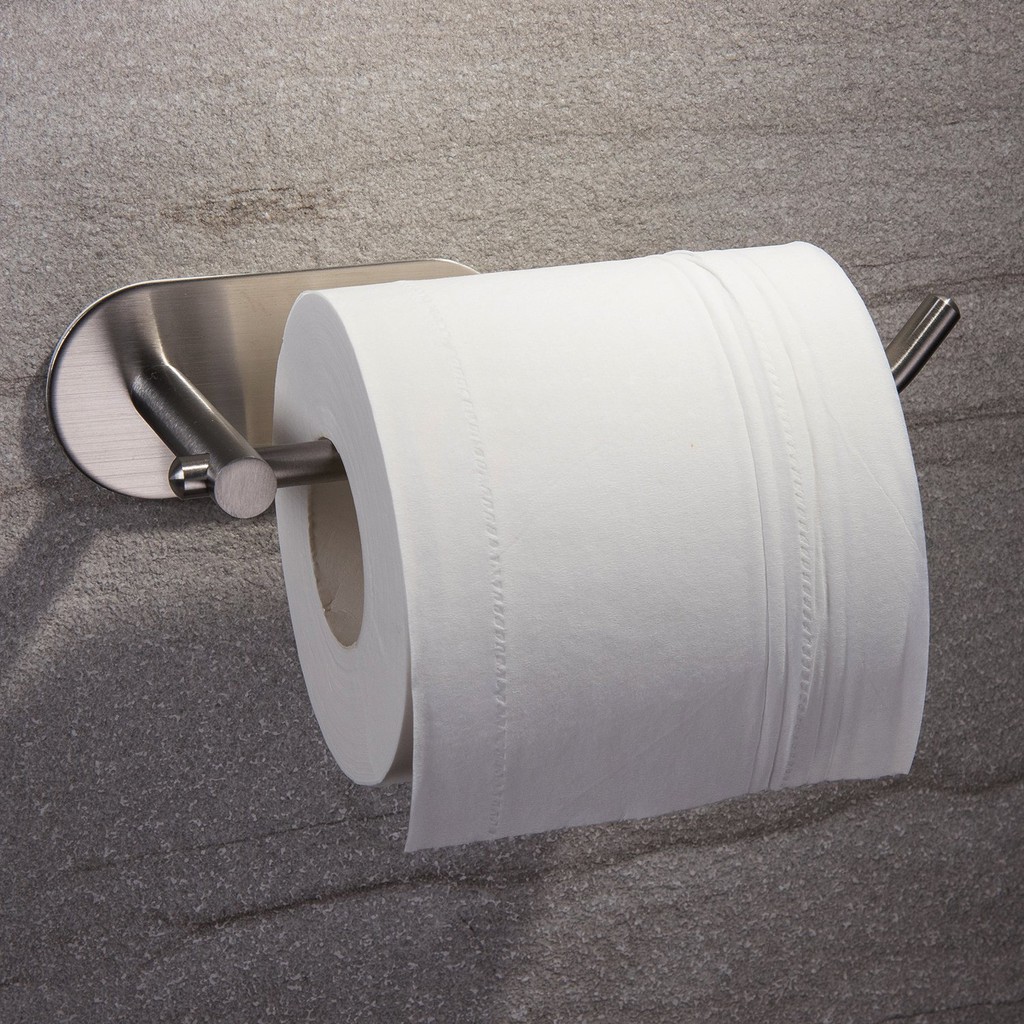 Móc treo cuộn giấy vệ sinh phòng tắm HOBBY Home Decor G8 Inox 304 dán gạch men, kính kèm keo dán siêu dính