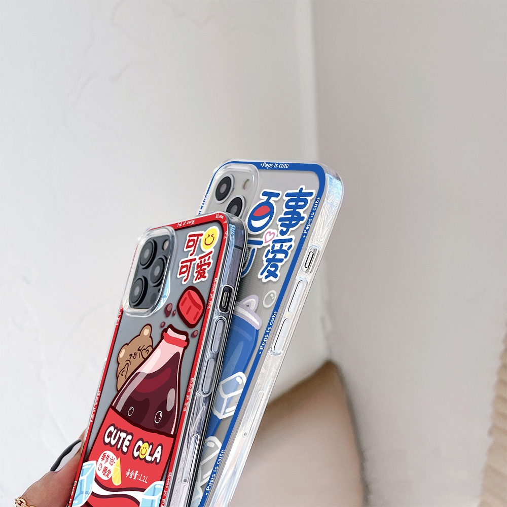 Ốp Điện Thoại Họa Tiết cola / Gấu Cho Iphone 11 Pro Max 12 Pro Max 13 Pro Max Mini 6 7 8 6 7plus Se 2020 X Xs Xr 5 4