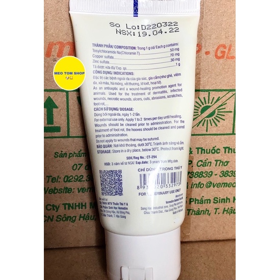 Diptivet bôi vết thương, viêm da, ghẻ ở chó mèo vật nuôi