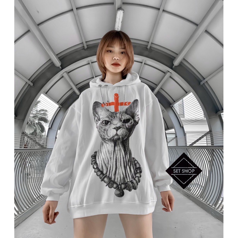 Hoodie mèo Ai Cập double chain | BigBuy360 - bigbuy360.vn