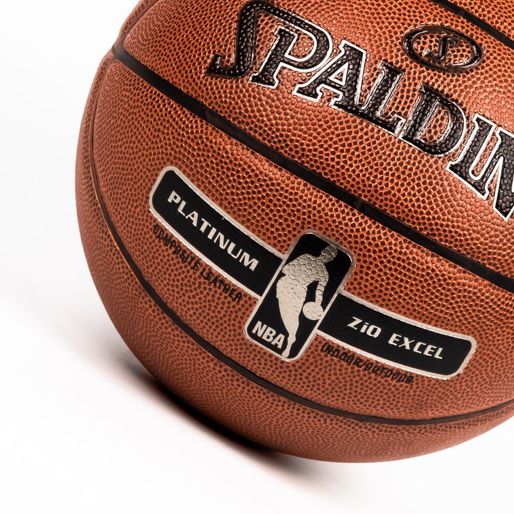 Bóng rổ Spalding NBA Platium ZO Excel Indoor/Outdoor Size 7 + Tặng bộ kim bơm bóng và lưới đựng bóng