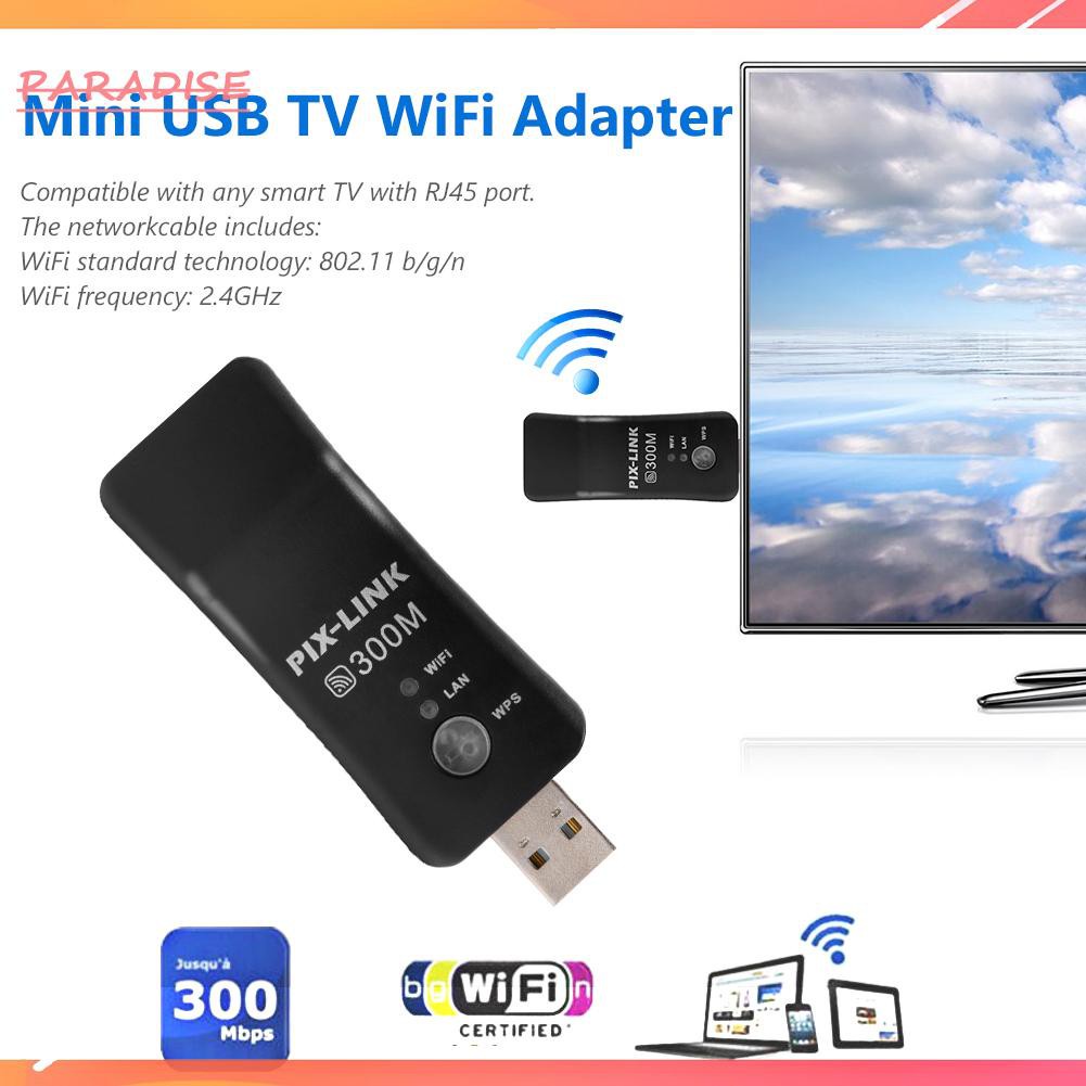 Thiết Bị Thu Sóng Wifi Không Dây Cổng Usb Tv 300mbps Rj45 Wps | BigBuy360 - bigbuy360.vn